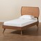 Baxton Studio Aimi Mid-Century Modern Walnut Brown Finished Wood Twin Size Platform Bed 183-11112-11159-Zoro - alternate 2
